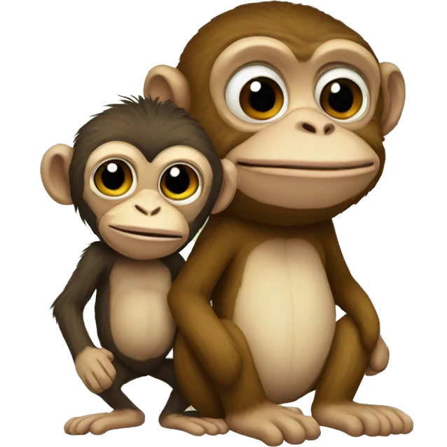monkey with a pepe emoji