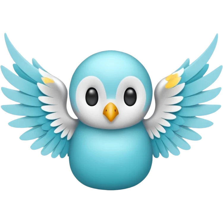 Number cyan sixty-seven with white wings  emoji