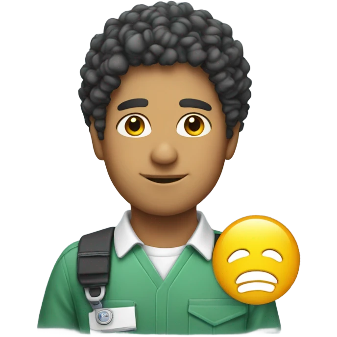 mexican school IT technicain with curly hai emoji