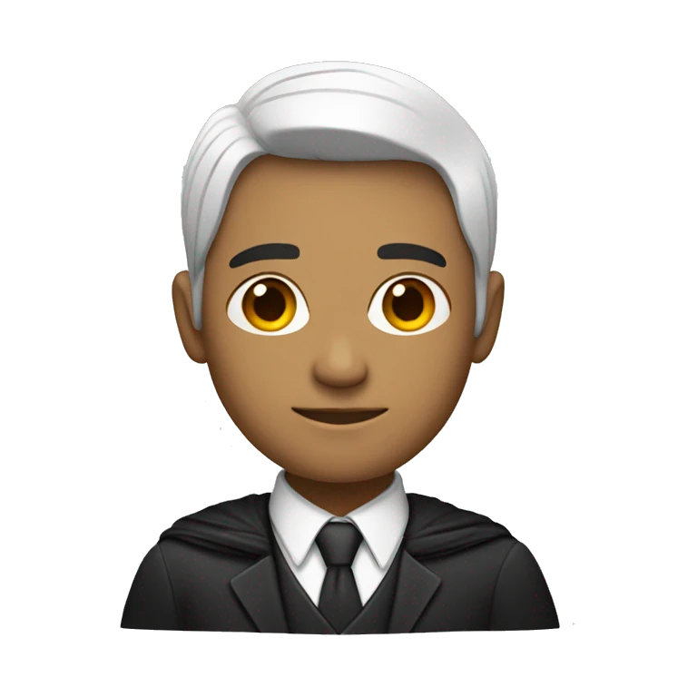Man, white, black hair with side fade wearing a suit and with a back cape on shoulders emoji