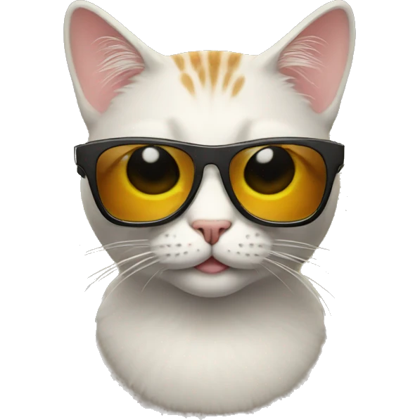 Cat with sunglasses emoji