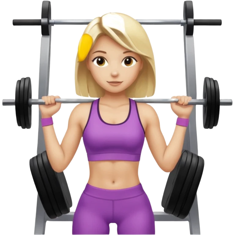 Blonde girl gym  emoji
