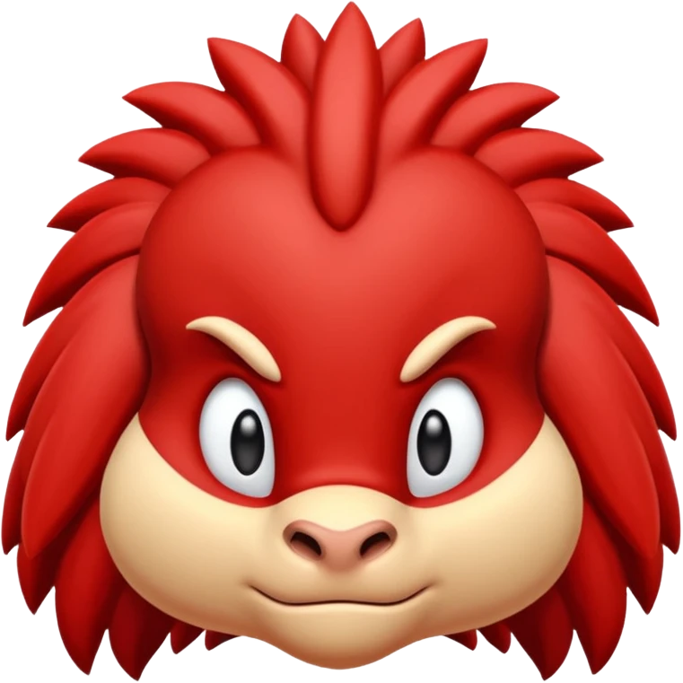 Sonic the hedgehogs friend knuckles a red animal  emoji
