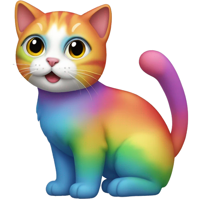 Rainbow cat emoji