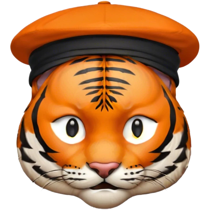 Cara de Tigre con gorra de golf  emoji