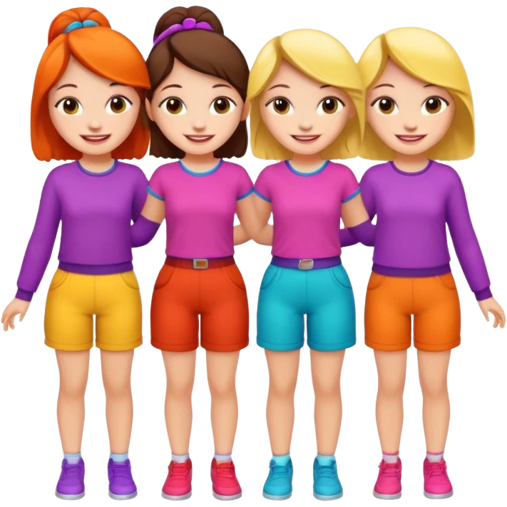 Group of 5 girls emoji emoji