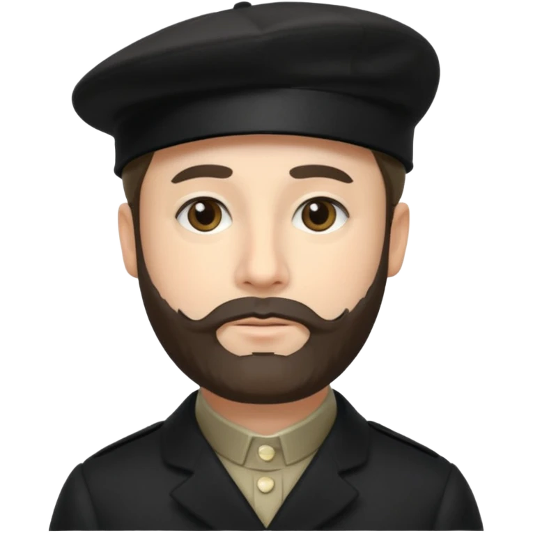Claude Monet wear black berret hat emoji