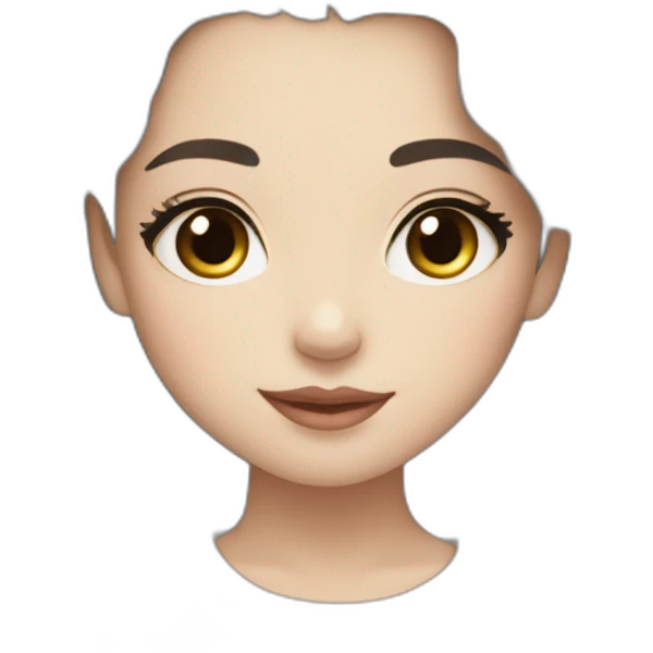 Beautiful girl,Black hair,wavy hair，long hair,White skin,oval face,big eyes,Black eyes,Chinese emoji