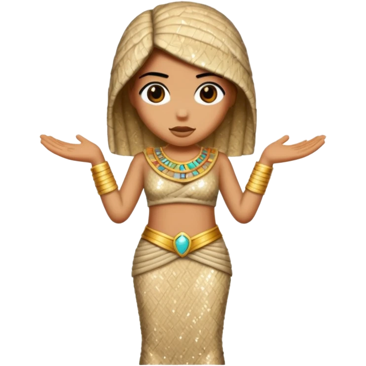 The Mummy from Universal Monsters with beige sequin outfit  emoji