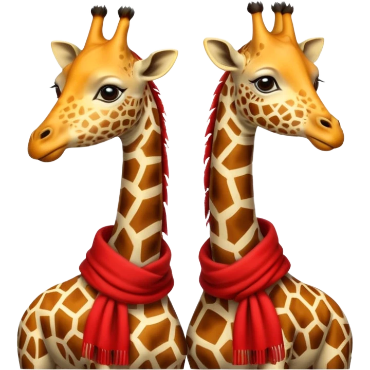 Giraffes with red Scarves emoji