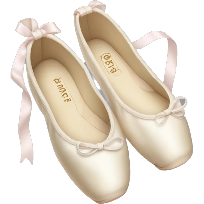 Ballet ivory pointe shoes  emoji