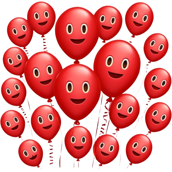 Red birthday emojis emoji