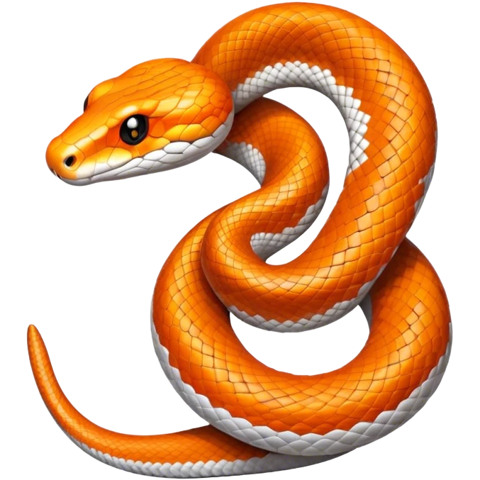 white and orange Boa Snake emoji
