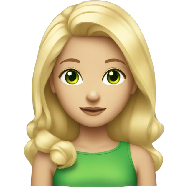 blonde girl with green eyes emoji