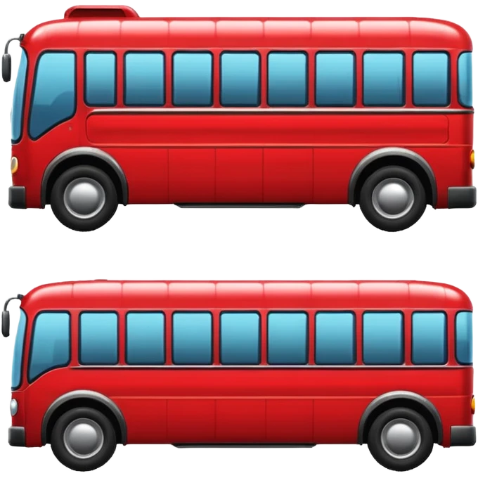 Red bus emoji
