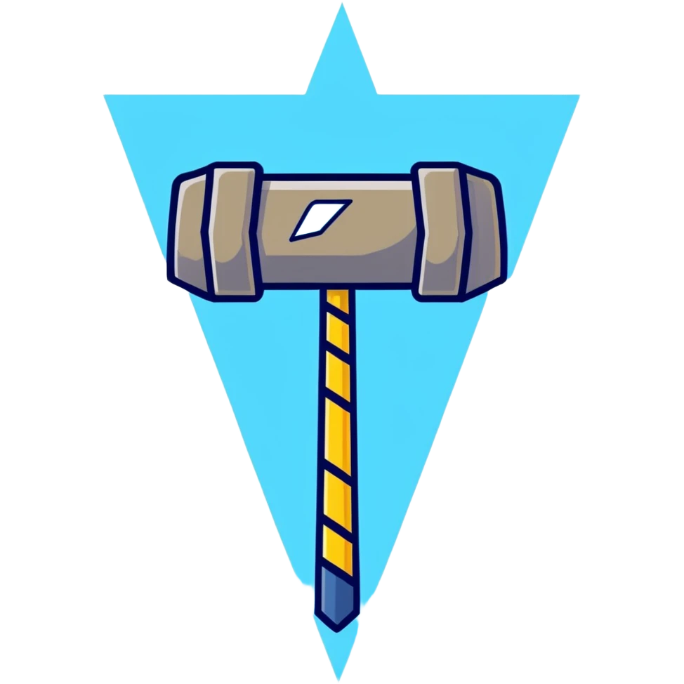 thor hammer with lightning emoji