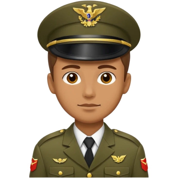 Quiero un 👮🏻‍♂️ pero uniformado de soldado emoji