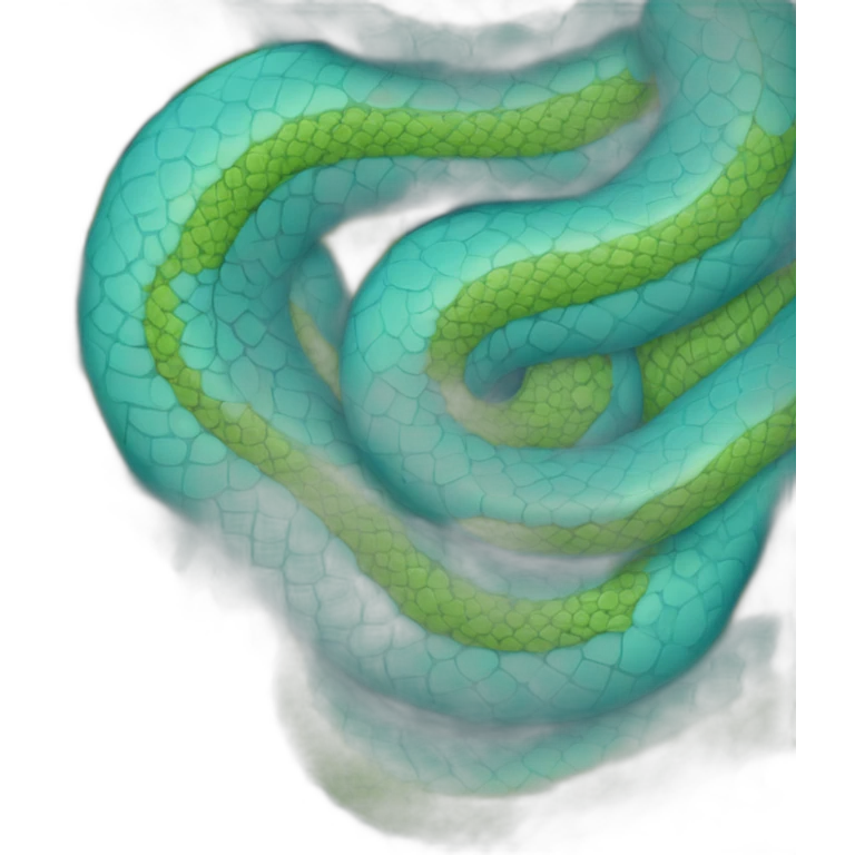 Serpent bleue énervé de face emoji
