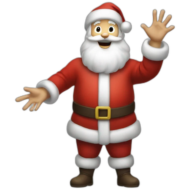 Full height Actively gesturing with hands pale skin Santa Claus emoji