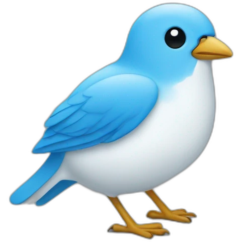 twitter bird blue and white emoji