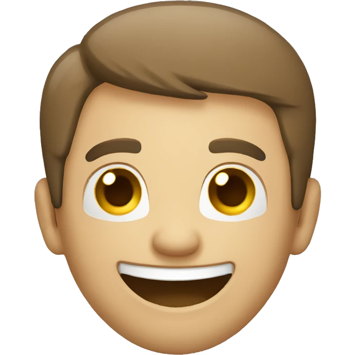 happy man holding phone emoji