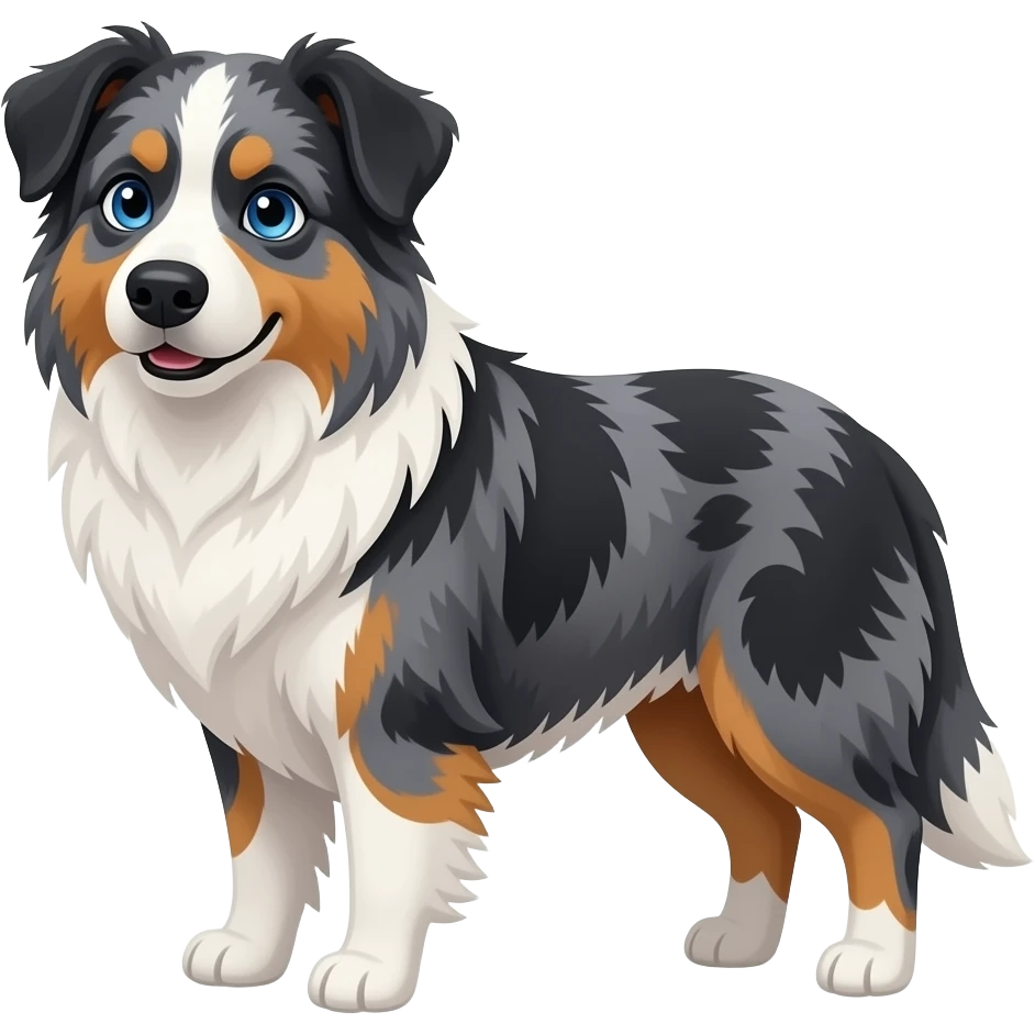 cane pastore australiano con occhi azzurri emoji