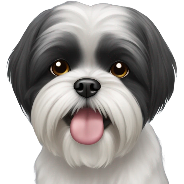 Black shih tzu maltese with an overbite  emoji