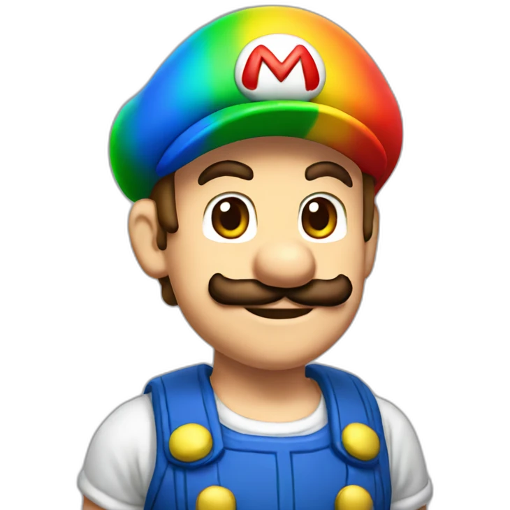 rainbow gay mario emoji
