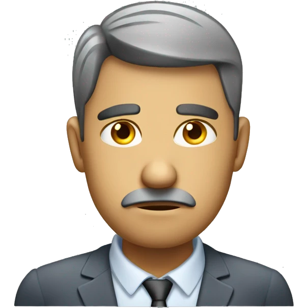 sad & dirty office manager  emoji
