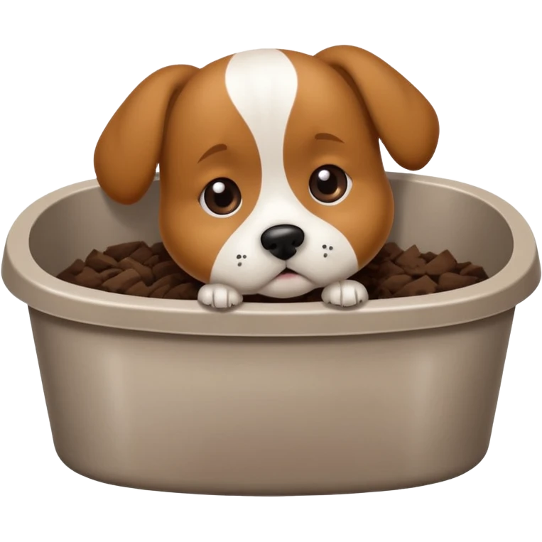 dog in litter box emoji