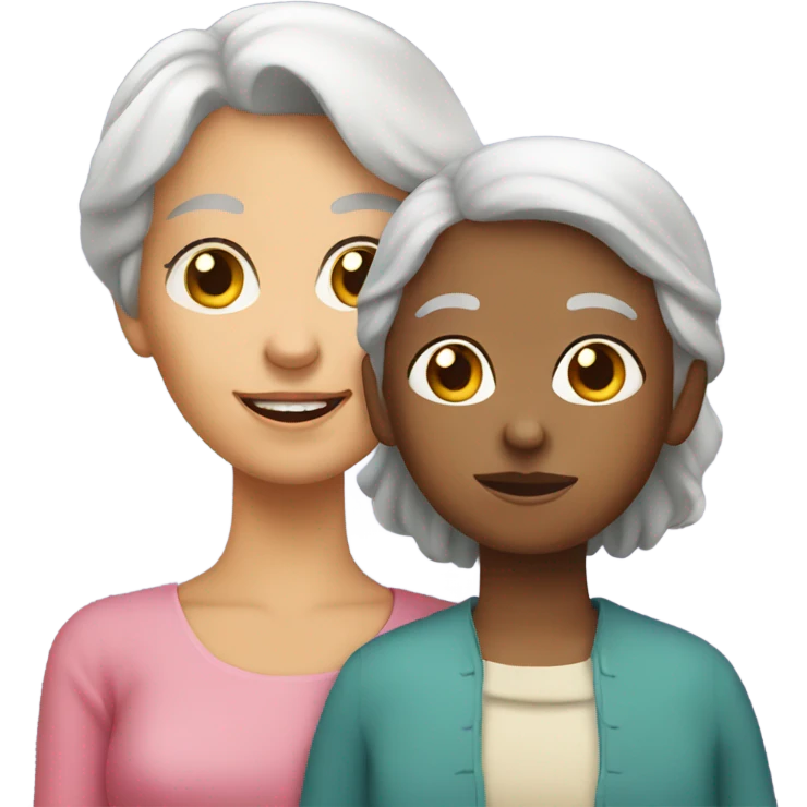 Grandmother with a girl emoji