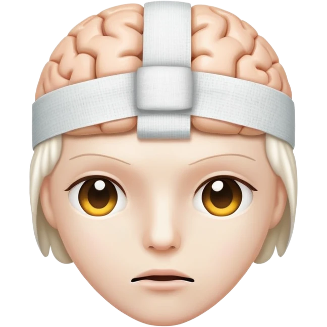 brain with bandage emoji