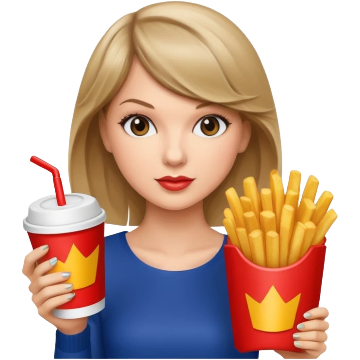 Taylor Swift holding a cup of fries





































 emoji