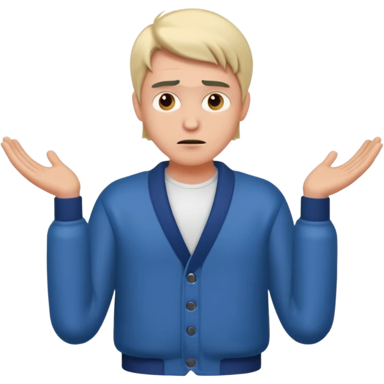 cool confused men person shrug pose emoji