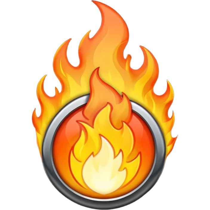 chrome orange fire  emoji