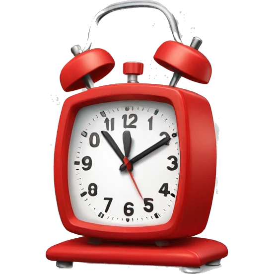 red alarm clock ringing emoji