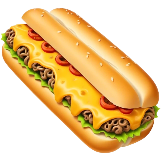 Chicago Italian cheesy beef sandwich emoji