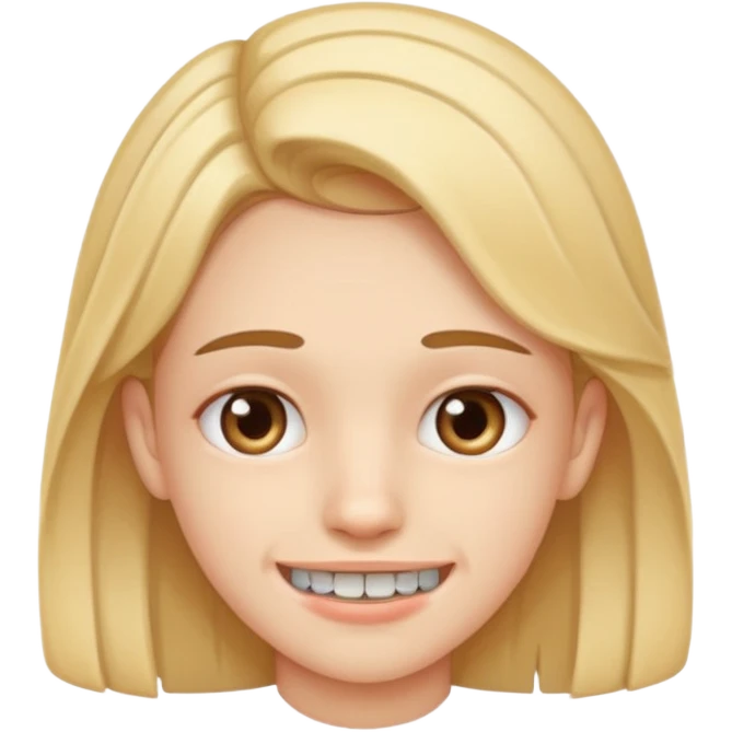 Una carita con brackets emoji