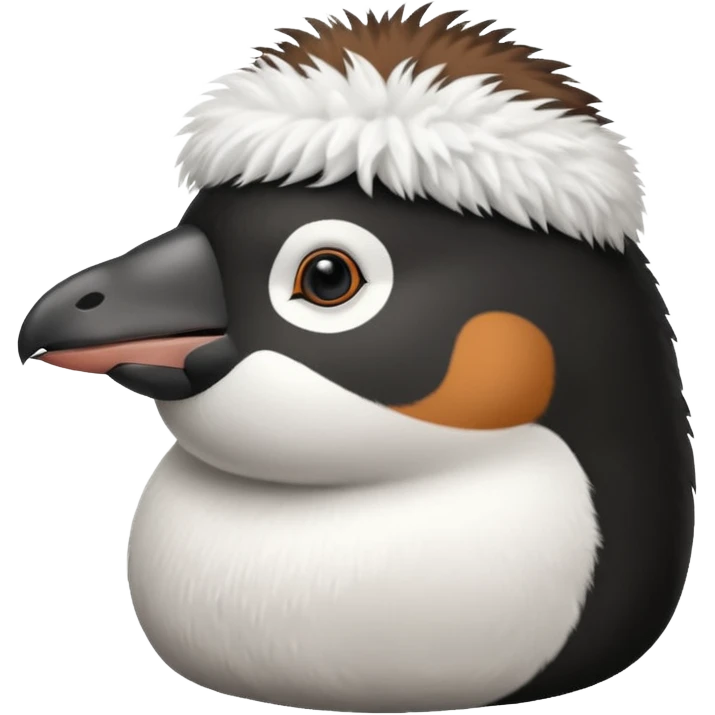 A penguin with a capybara on a its head emoji