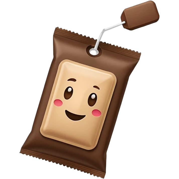 rectangular coffee sachet stick emoji