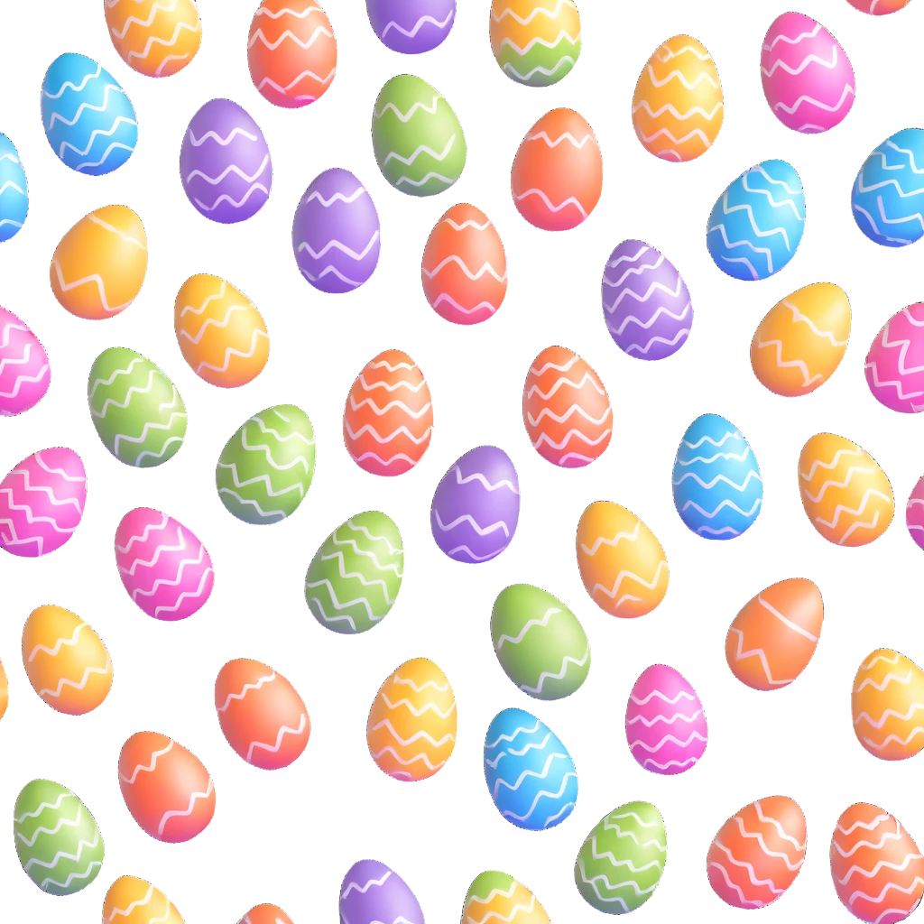 shiny Easter eggs with intricate designs emoji