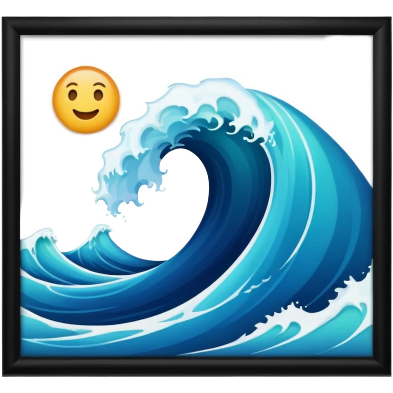 wave shape picture frame emoji