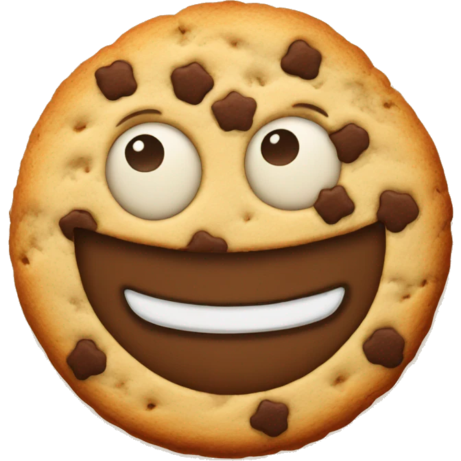 cookie with a face emoji