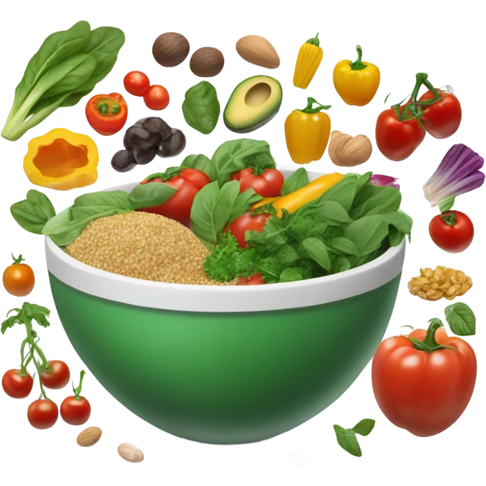 realistic bowl of healthy food emoji