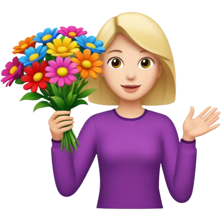 throwing bouquet emoji