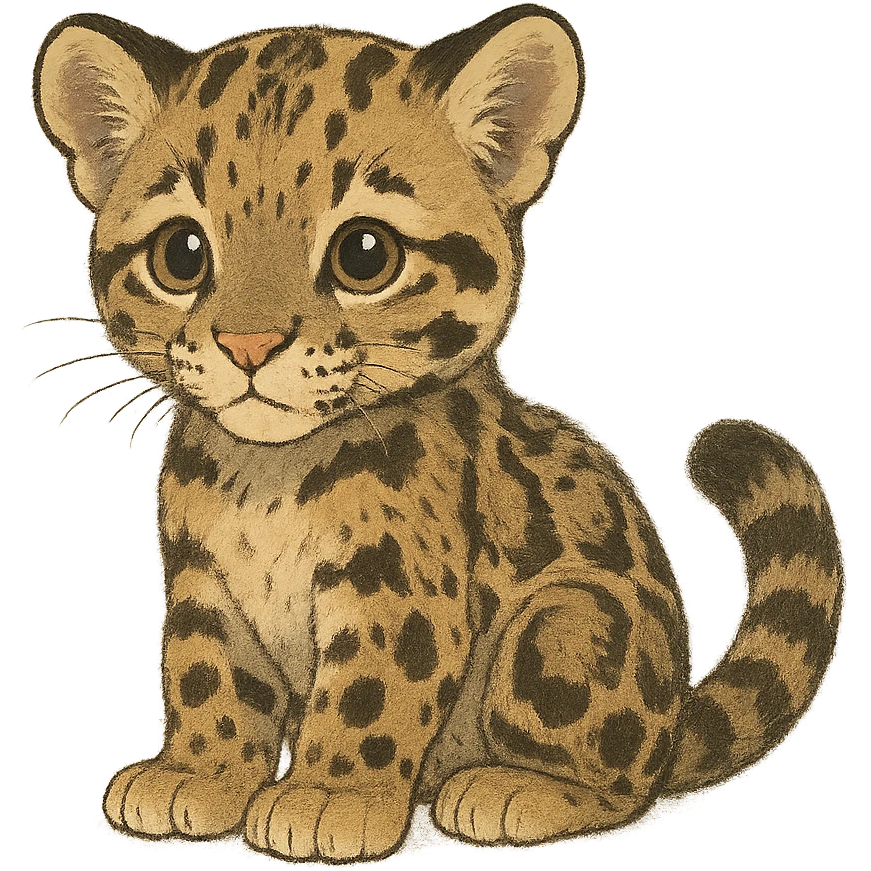 baby clouded leopard emoji
