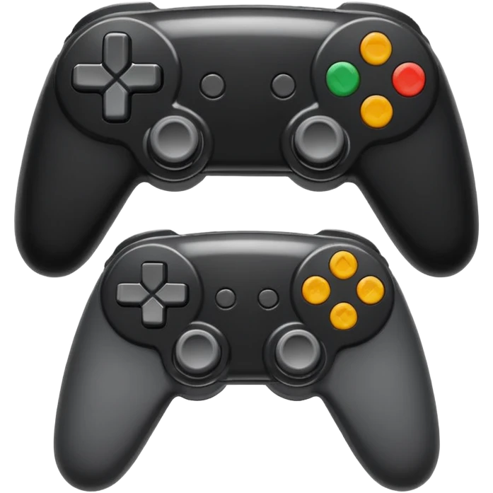 game controller, glossy buttons emoji