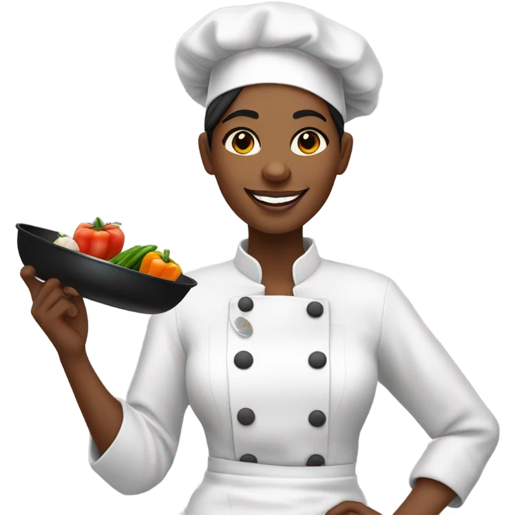 Black woman chef  emoji