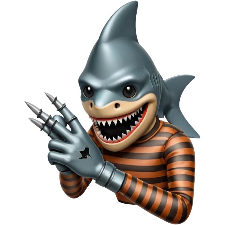 Freddy Krueger shark finger glove emoji