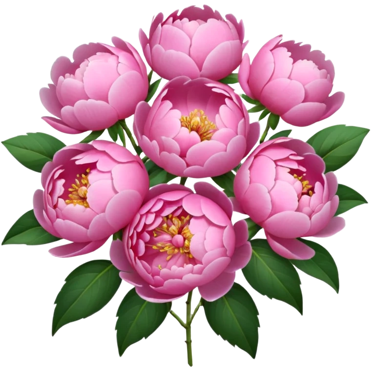 pink peonies bouquet emoji